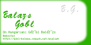 balazs gobl business card